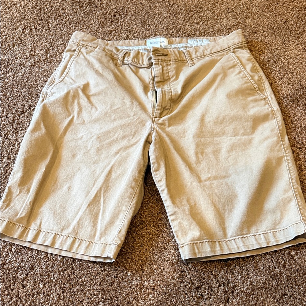 Classic Tan Flat Front Men's Shorts